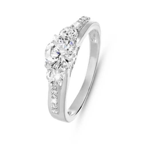 Zilveren ring met zirkonia
