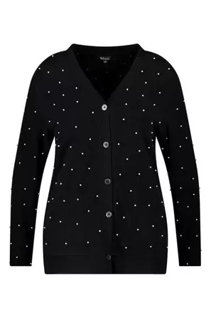 Vest met parels en knoopsluiting