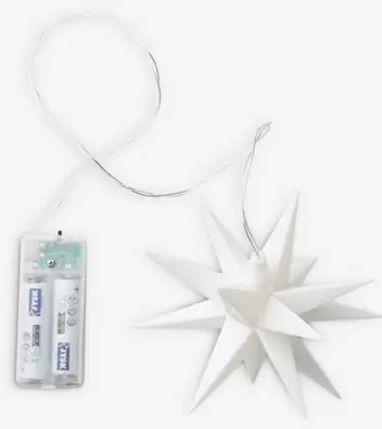 Kerstster HALIT Ø12cm met LED wit