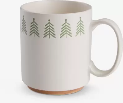 Mok FREKI Ø9xH10cm steengoed 39cl wit en groen