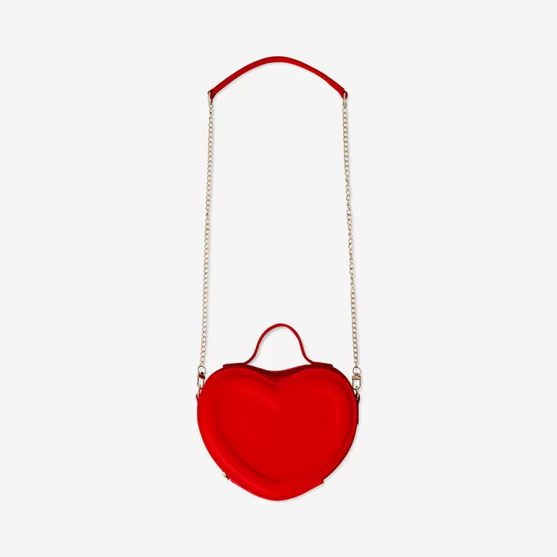Rood hart tasje met gouden ketting