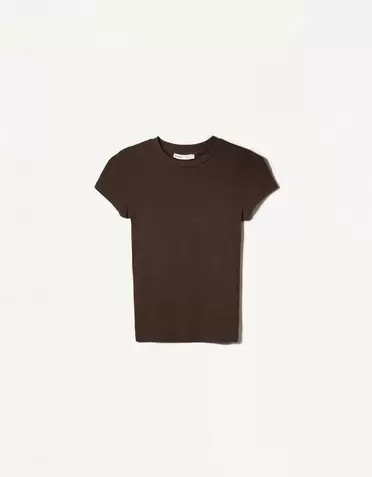 T-shirt met ronde hals en korte mouw