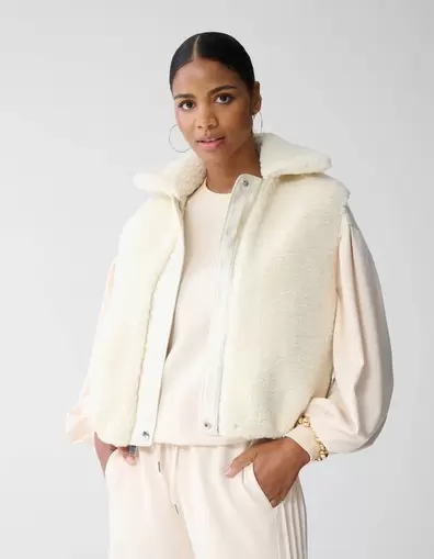 Reversible Gilet Gebroken Wit