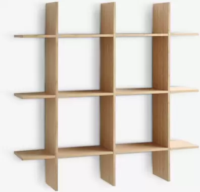 Wandplank KVISSEL 3 schappen bamboe