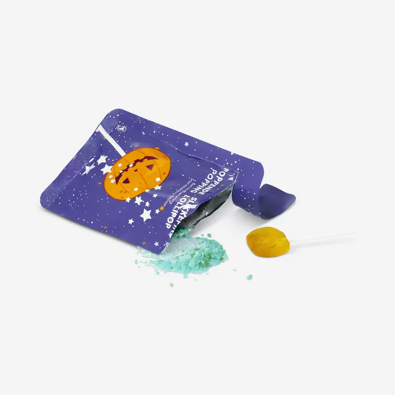 Knallende pompoen lolly - Zure frambozensmaak