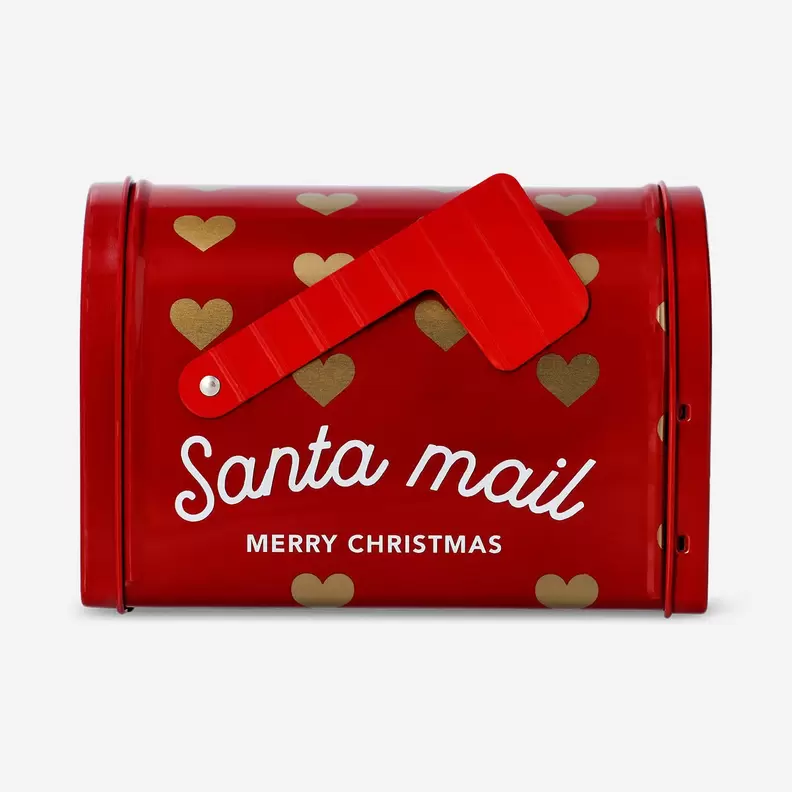 Decoratieve rode brievenbus