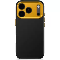 Silicone Backcover - iPhone 17 Pro - Zwart/Marigold