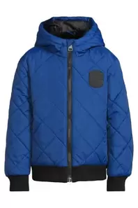 Gewatteerde jas Lucas zwart/blauw