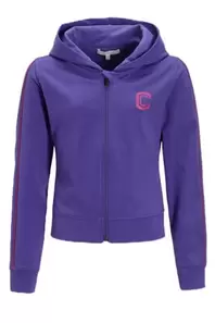 Vest met contrastbies Lara paars