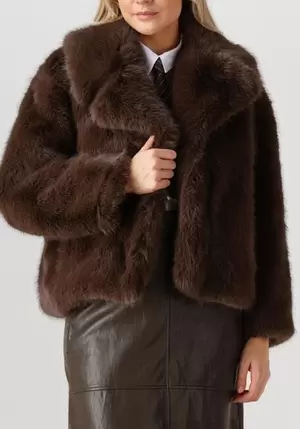 Faux fur jas