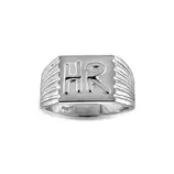 Nomelli Iniziali Paolo ring (9k white-gold)