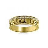 Nomelli Goia Veretta ring (9k gold) (CZ54x1mm)