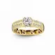Nomelli Gioia "Fiaba" ring (9k gold) (CZ:20x1,4mm,Diamond:1x6mm)