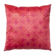 Kussen velvet bloem - rood/roze - 45x45 cm