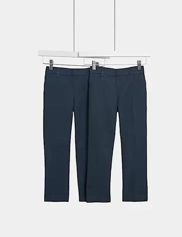 Set van 2 schoolbroeken met rechte pijpen voor jongens (2-18 jaar)
