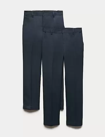 Set van 2 schoolbroeken met rechte pijpen voor jongens (2-18 jaar)