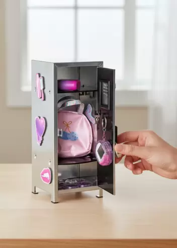 Metal locker with magnets - 27 cm