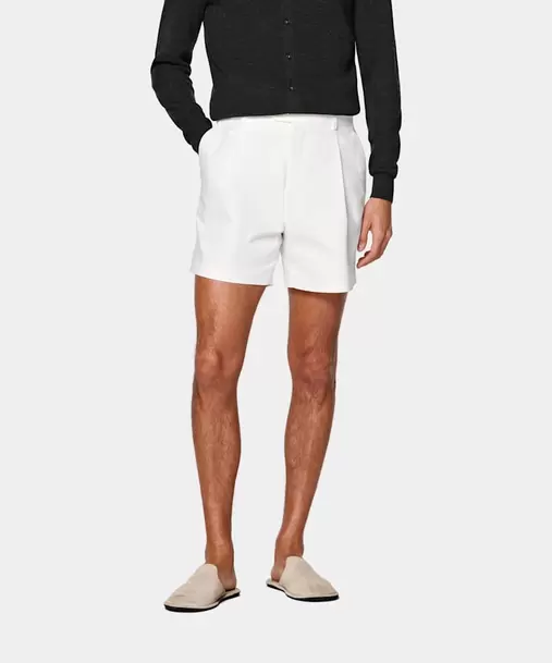 Off-White Straight Leg Shorts