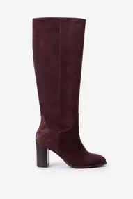 Donkerrode suède laarzen