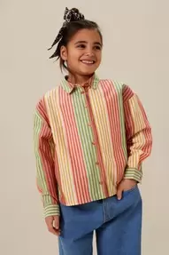 Multicolour blouse met strepen