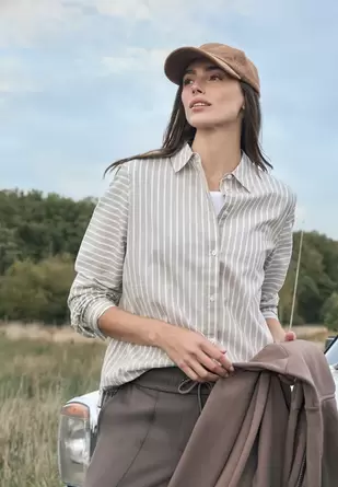 Gestreept overhemd blouse