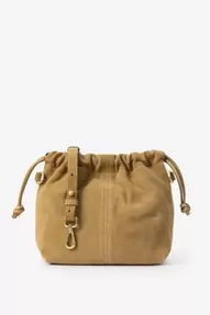 Donkergele crossbody pouch tas
