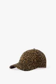 Bruine pet met leopard print