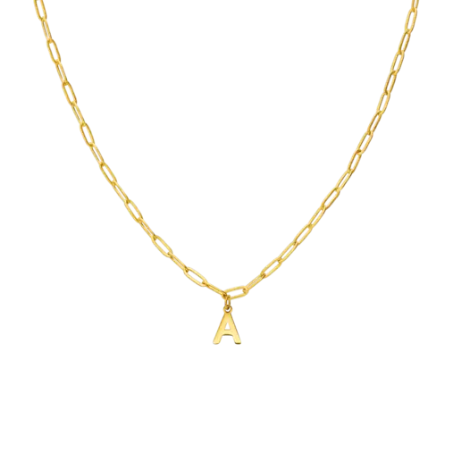 Stalen goldplated ketting closed forever letter