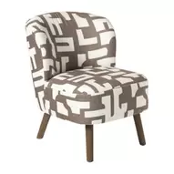 Fauteuil japandi - beige - 69x66x56 cm