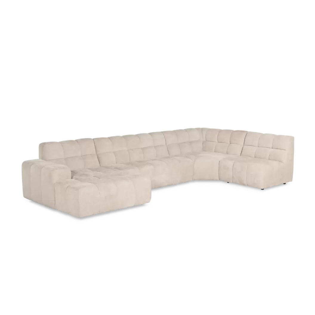 Hoekbank Husky - U-bank XXL - stof Genesis Dove