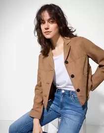 Jas - Imitatie suède - bruin