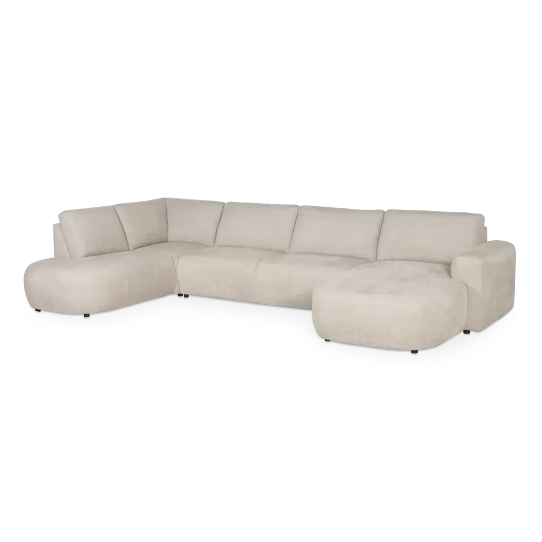 Hoekbank Bellavista - U-bank - stof Merge Shell