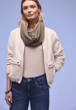 Sjaal met lus in effen kleur