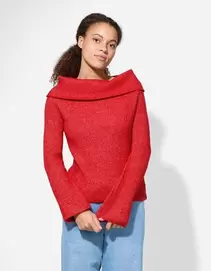 Trui - Carmenhals - rood