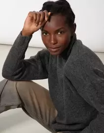 Trui - Hals - donkergrijs