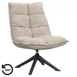Draaifauteuil Clayton - taupe