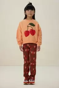 Oranje sweater met print