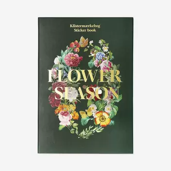 Sticker book with flowers