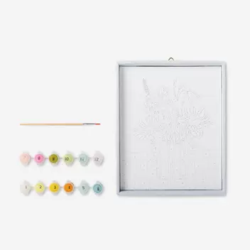 DIY paint by numbers flower bouquet