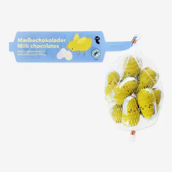 Mini milk chocolate chicks in net...