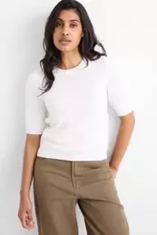 Gebreide trui - korte mouwen