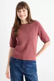 Gebreide trui - korte mouwen