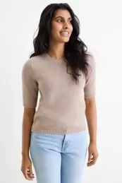 Gebreide trui - korte mouwen