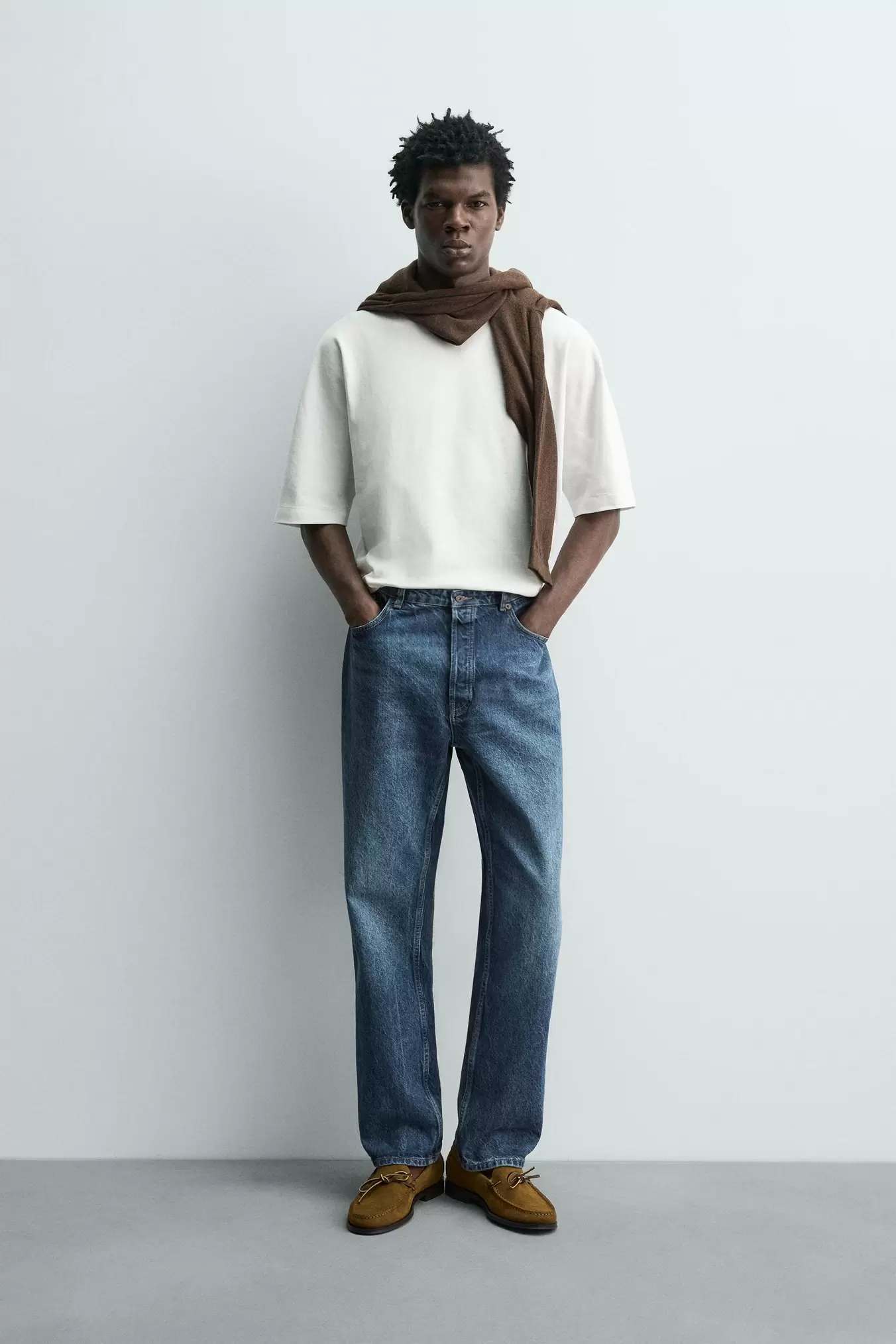 T-SHIRT REGULAR FIT IN USED LOOK