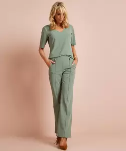 Broek met elastische tailleboord