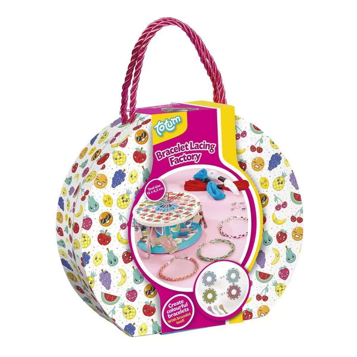 Armbandjes maken weven hobbydoos 12 x 6,5 cm Totum