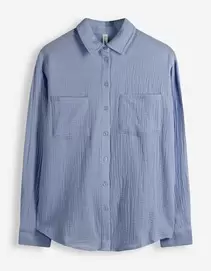 Blouse - Effen - blauw