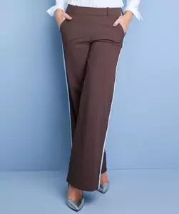 Wide fit broek travelstof tape