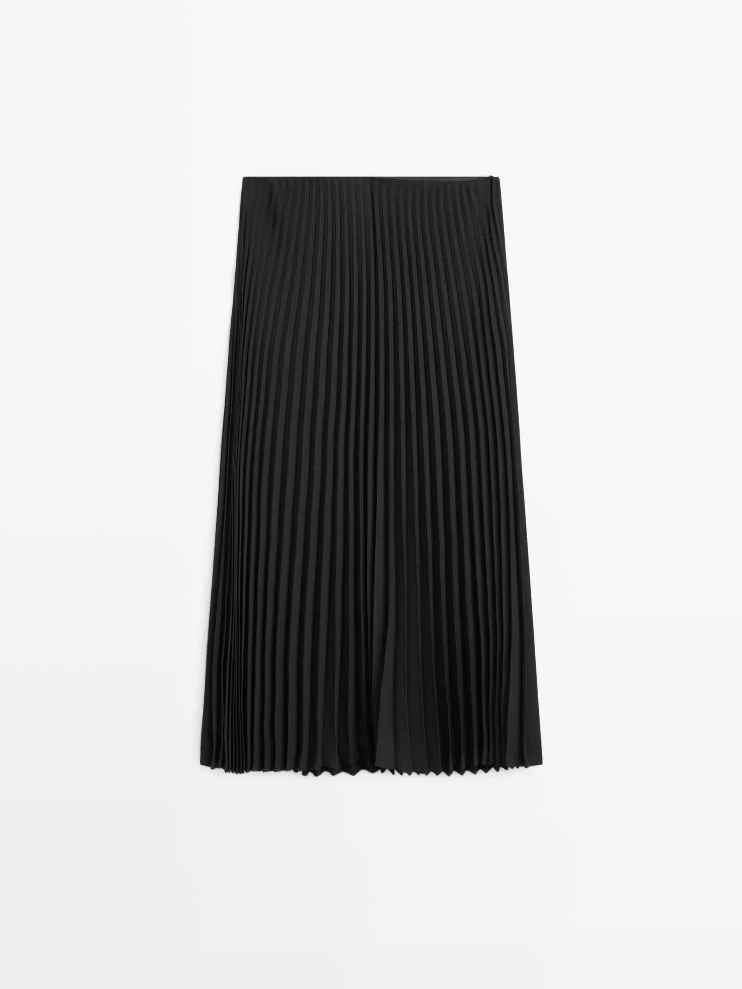 Falda larga plisada