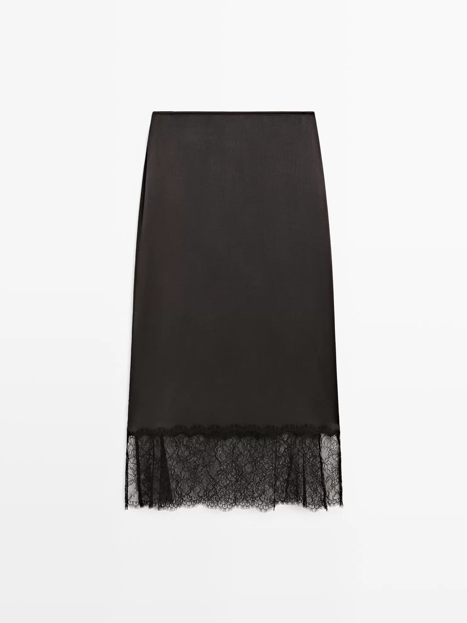 Falda midi lencera encaje